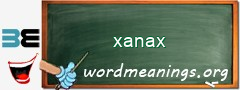 WordMeaning blackboard for xanax